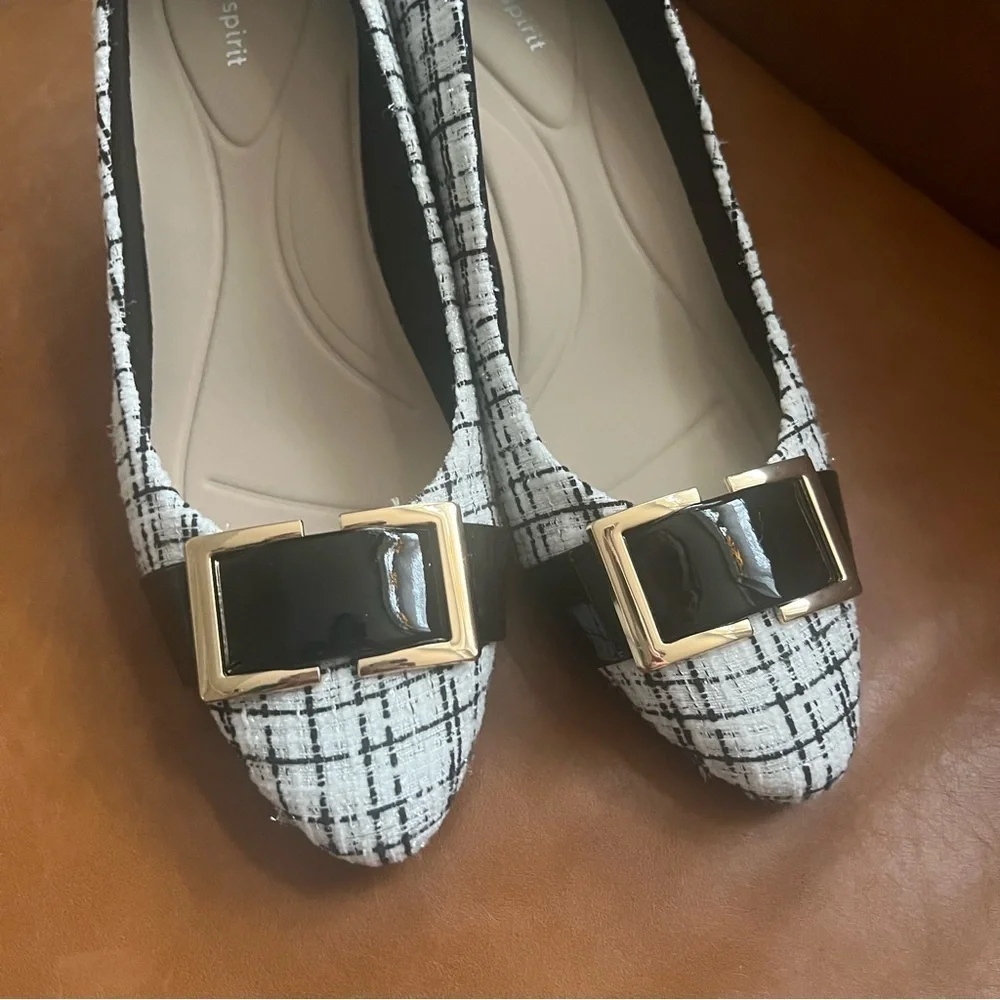 Easy Spirit Cheryl Dress Pumps Black Ivory Neutral Leather Office Formal Sz 10M - Picture 5 of 15